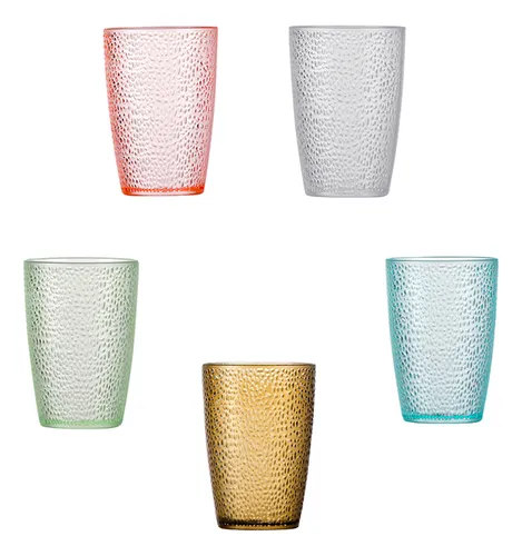 Taza De Agua Acrílica De Color Transparente, 5 Unidades, Taz
