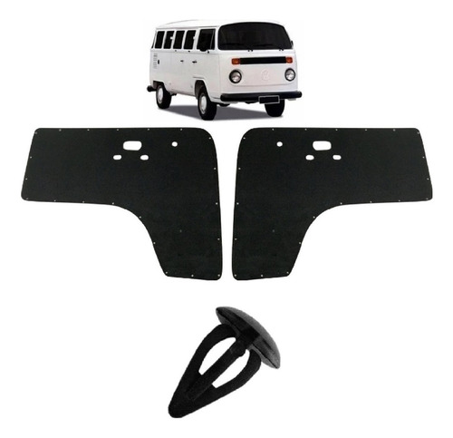 Par Revestimento Porta Kombi 76/97 Papelao Forro Com Furo