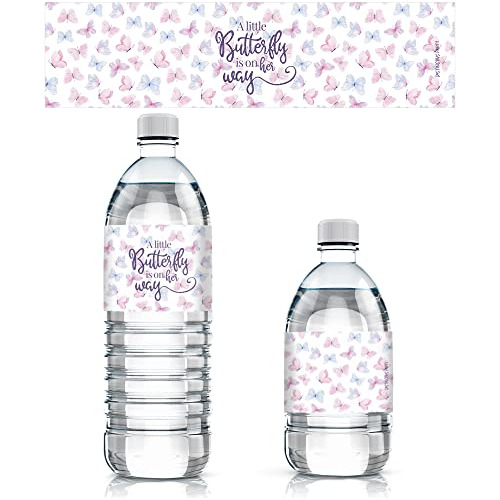 Etiquetas De Botellas De Agua Baby Shower De Niña,  Un...