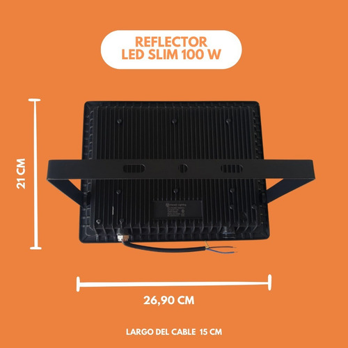 Imagen 2 de 5 de Packx4 Reflector Led 100w Exterior Proyector Luz Fría Cálida