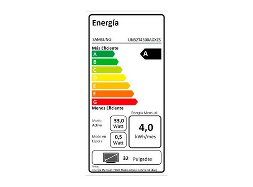 Imagen 4 de 5 de Led Samsung 32'' T4300 Hd Smart Tv