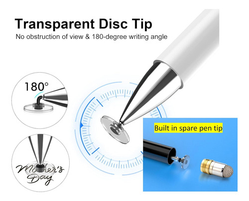 2pcs Pen De Lápiz 2-en-1 Para Samsung Galaxy Tab A, Tab A7 Y