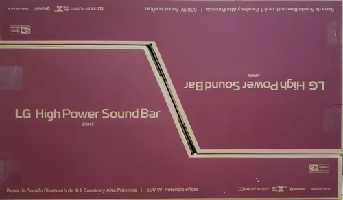 Barra de sonido LG SNH5 4.1 canales, 600W de potencia, DTS Virtual: X, AI  Sound Pro