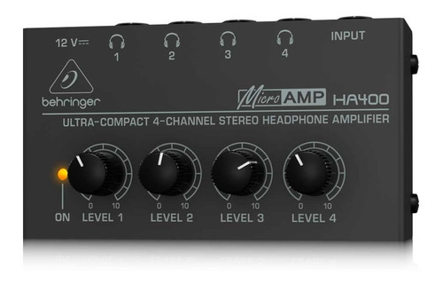 Amplificador Behringer De Audifonos 4 Canales, Stereo-ha400 