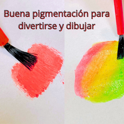X3u Acuarela Con Glitter Para Niños Dibujo Manualidades