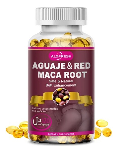 Aguaje Con Extracto Con Red Maca 1000mg Glúteos 120 Capsulas