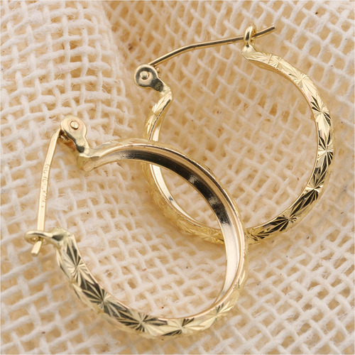 Aretes Arracadas Lujo Oro Sólido 10k Mujer Universo 15 Mm