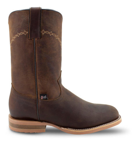 Botas Vaqueras 5465 De Piel Café Para Hombre