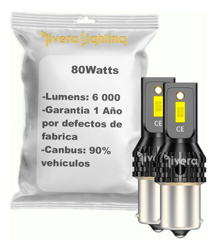 Rc 80w Luz Reversa Led Tipo Xenon Hid 1156 Bmw 320i 2003