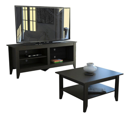  Mesa De Centro + Rack Tv65 Essential - Wengue 