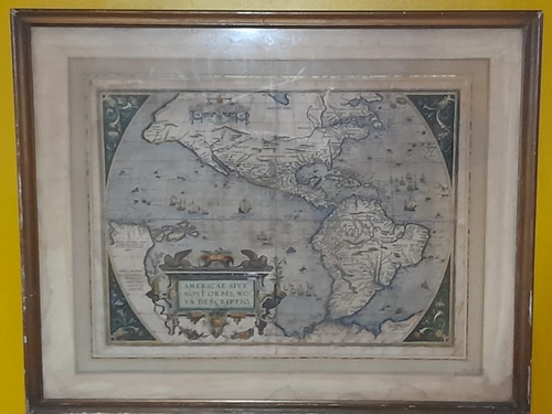 America Sive Novi Orbis Nova Descriptio Cuadro Réplica (Usado)