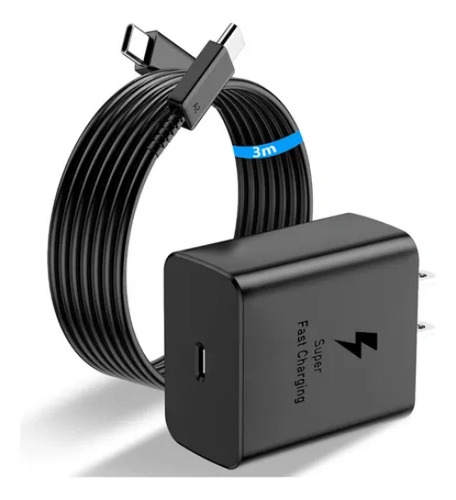 Cargador Rápido 45w Usb-c Genérico Para Dispositivos Móviles Negro
