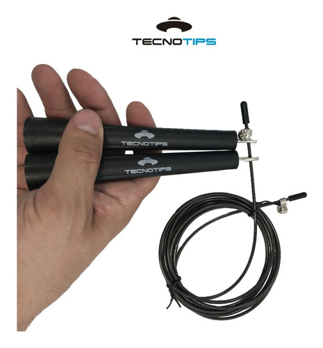 Imagen 4 de 10 de Soga Saltar Regulable Acero Rotor Cardio Box Tecnotips ®