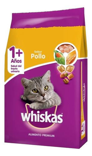 Imagen 1 de 1 de Alimento Whiskas 1+ Whiskas Gatos  para gato adulto sabor pollo en bolsa de 10 kg