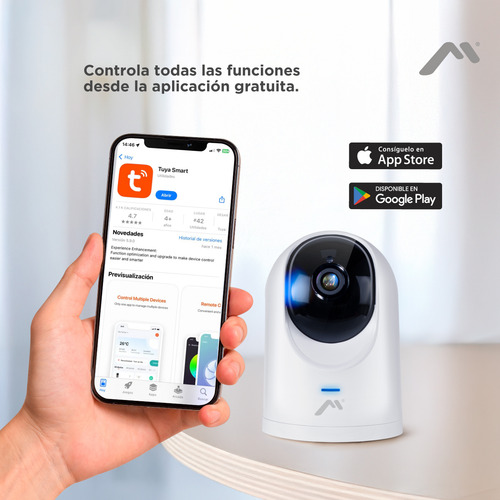 Cámara Wi-fi Robótica Mitzu Para Smartphone 360º Msc-2008