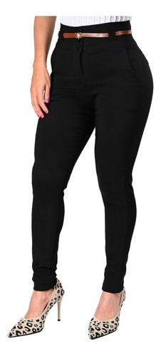 Pantalon Dama Vestir Con Stretch Oficina Levanta Pompa Itzi