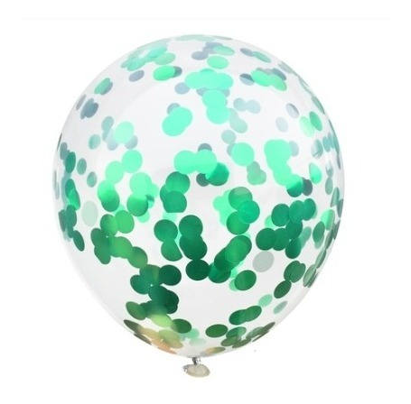 Set Globos Metalizados Confeti Rosa Oro Gold X14 Unidades