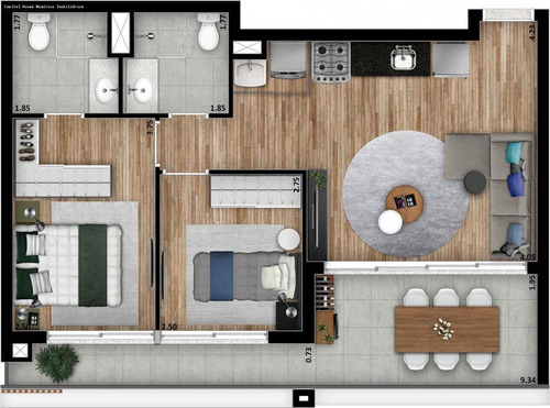 Imagem 4 de 15 de Apartamento Para Venda Em São Paulo, Vila Mariana, 2 Dormitórios, 1 Suíte, 2 Banheiros, 1 Vaga - Cap3551_1-1720121