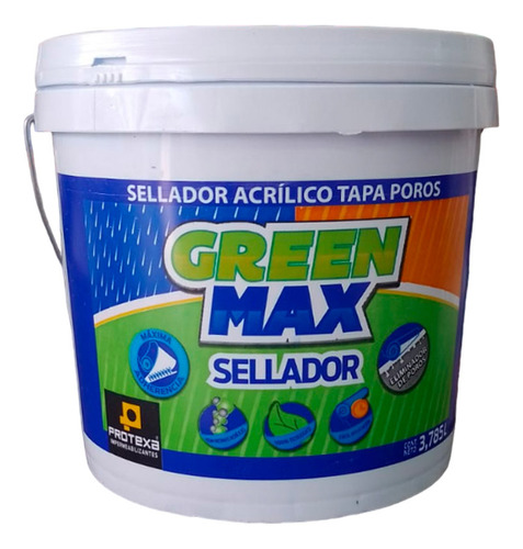 Sellador Para Concreto Acrílico Tapa Poros 3.7 Lts Green Max