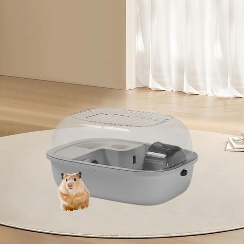 Hábitat De Jaula De Hámster Ejercicio Portátil De Gris