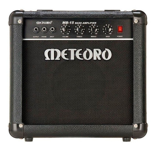 Amplificador Meteoro MB 15 Transistor para contrabajo de 15W color negro 110V/220V