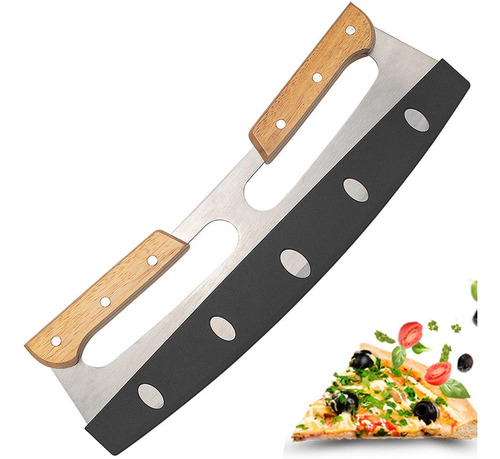 Cortador De Pizza De Acero Inoxidable, Hoja Basculante Con