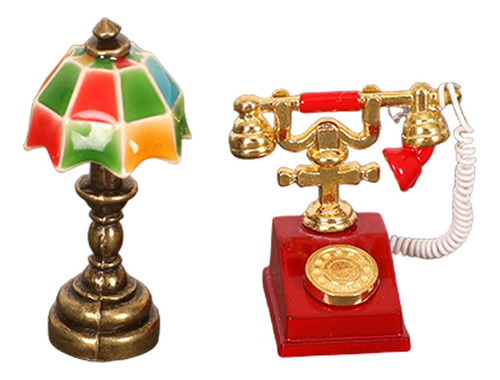 Lámpara En Miniatura Para Casa De Muñecas Y Multicolor