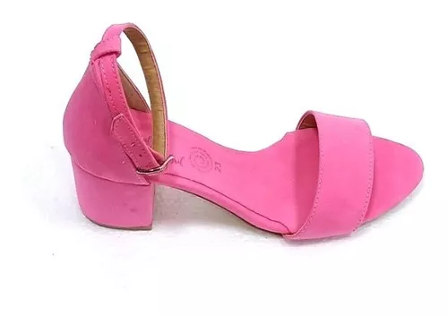 Zapatos De Tacon Ancho Color Rosa | MercadoLibre