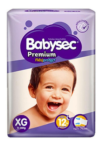 Babysec Premium Pañales De Bebe Flexi Protect Talla Xg 14 Un