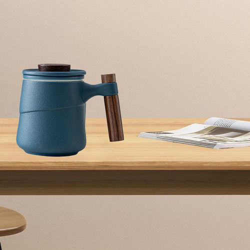 Taza / Taza De Cerámica Del Té Del Estilo Japonés Azul