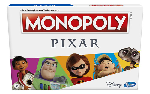 Hasbro Gaming Monopoly: Pixar Edition Juego De Mesa Para Ni.