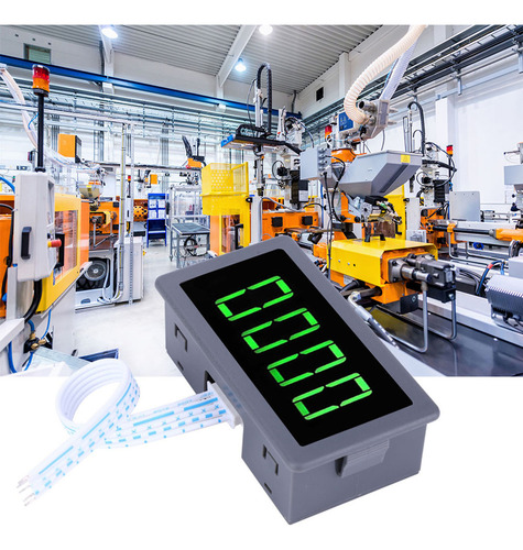 Tacómetro Verde De Proximidad Con Motor Led De 4 Dígitos Y V