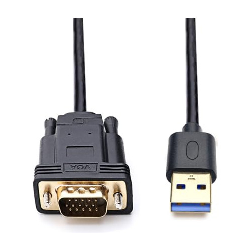 Cable Adaptador Usb A Vga, 1080p Full Hd Usb 3.0 A 15pin D-s