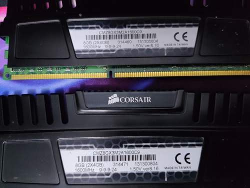 Imagem 5 de 5 de Memória Corsair Vengeance 8gb (2x4gb) Cmz8gx3m2a1600c9 Ddr3