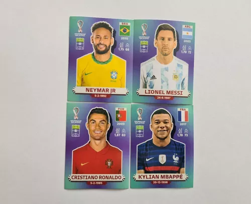 KIT 16 FIGURINHAS EXTRA LEGENDS/LENDÁRIAS NEYMAR,MESSI,MBAPPÉ,CR7. -  Escorrega o Preço