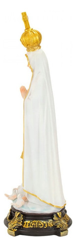 Nossa Senhora De Fátima Enfeite Religioso De Resina 60 Cm Cor Branco