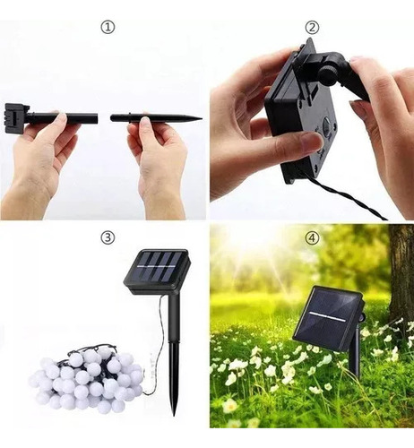 Cadena De Luces Led Solares Adecuadas Para Carpas De Fiesta