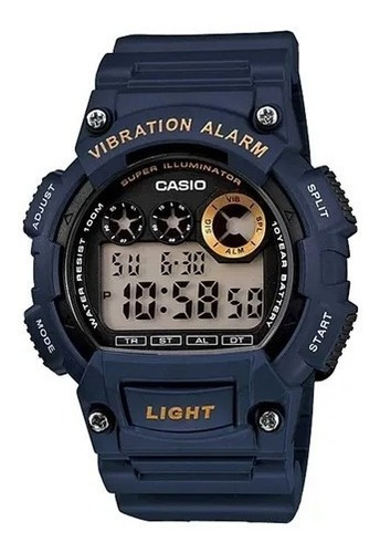 Reloj Casio W-735h-2a Azul Alarma Vibradora Casiocentro