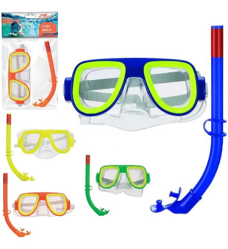Óculos Mergulho Snorkel Premium Infantil Silicone Natação