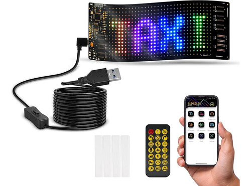 Cartel Led Flexible Programable 17x7cm