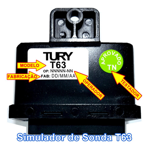 Imagem 2 de 6 de Simulador T63 De Sonda Lambda Universal Gasolina Tury Gas