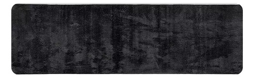 Tapete Passadeira Felpudo Apolo Pelo Macio 66 X 200cm Preto