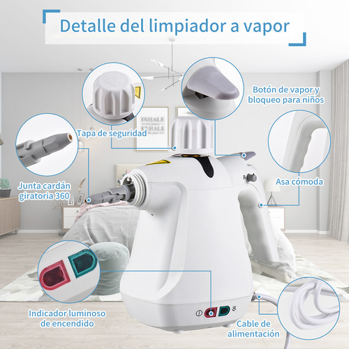Novaka Presión De Alta Temperatura Limpiador De Vapor Color Blanco