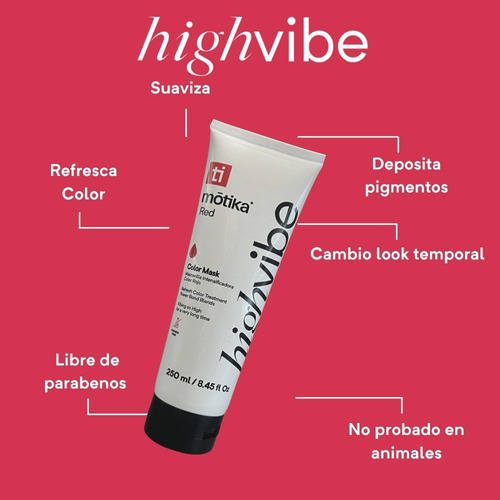 Motika High Vibe Mascarilla Red Matizadora 250ml
