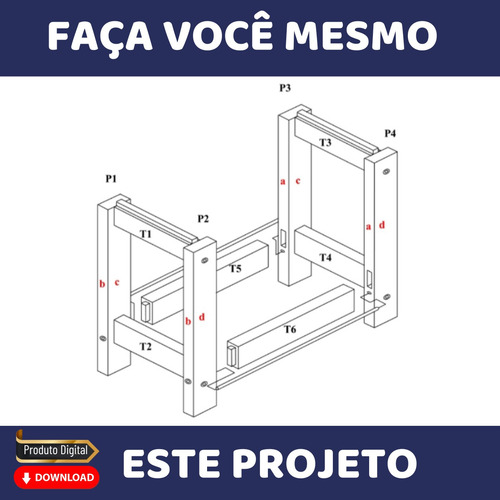 Projeto Bancada De Marceneiro Para Marcenaria Detalhado