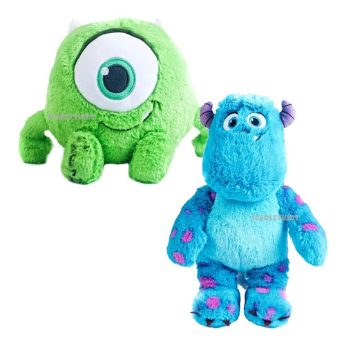 Sulley + Mike Monster Inc Peluche 28cm Combo Orig Disney