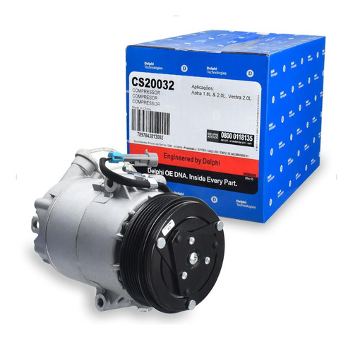 Compressor Ar Cvc 12v Polia 6pk Estrias - Cs20032