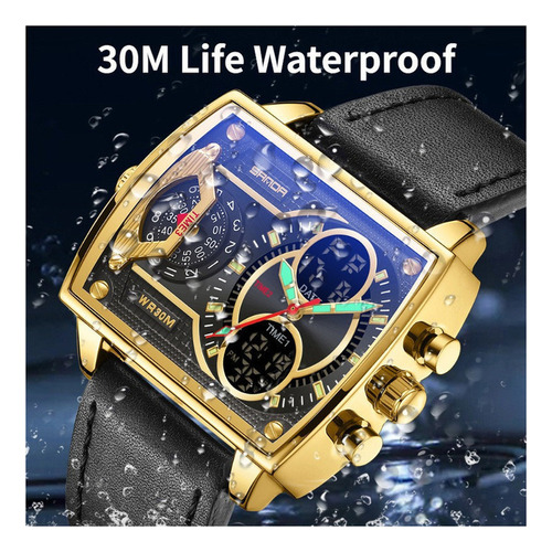 Relojes Electrónicos Sanda 6032 Con Cronógrafo Cuadrado