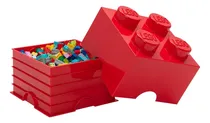 Comprar Lego Storage Caja Para Almacenar Forma Bloque Lego 2x2 Color Rojo