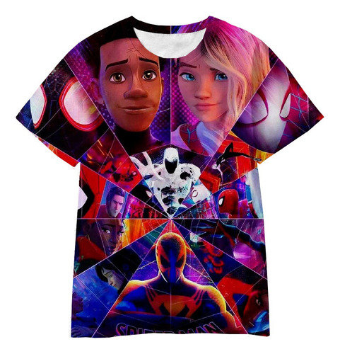 2014 Gh Camisetas Spiderman Niños Informales Miles Manga